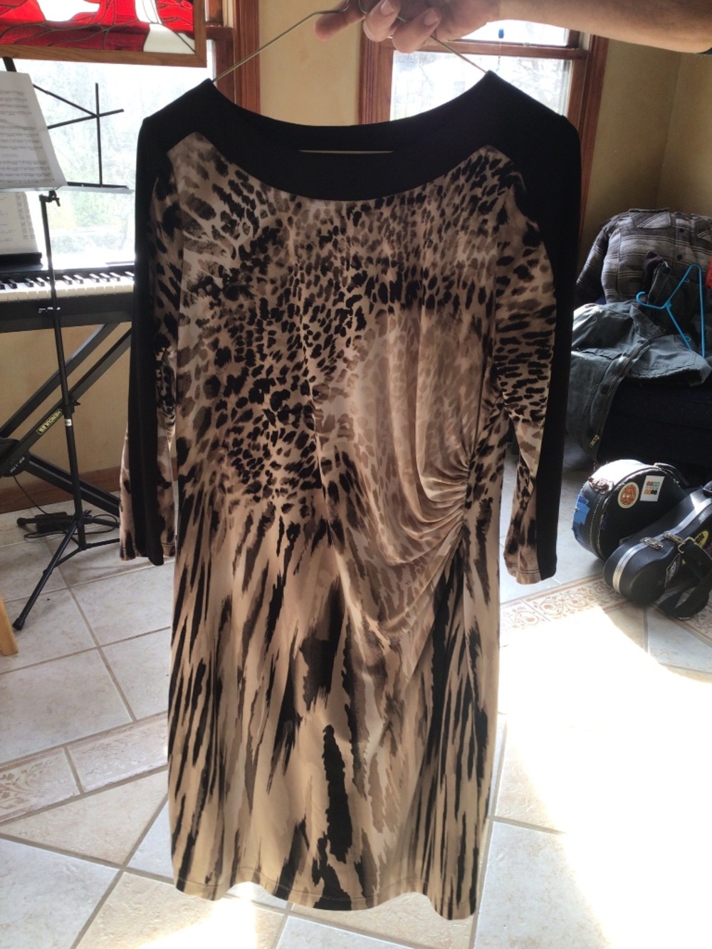 Chicos side ruched dress SIZE1